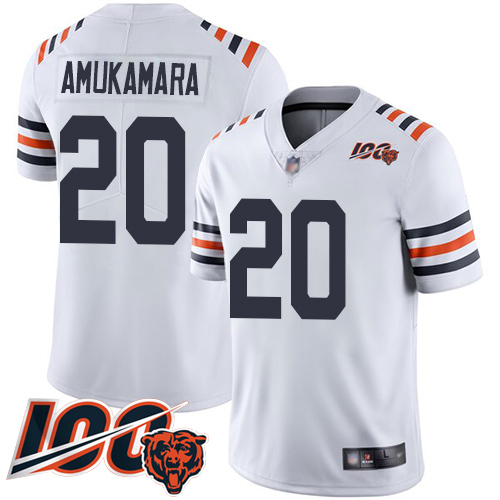 Chicago Bears Limited White Men Prince Amukamara Jersey NFL Football #20 100th Season->youth nfl jersey->Youth Jersey